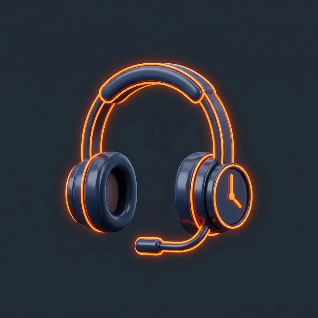 Auriculares de atención al cliente y reloj: soporte 24 horas